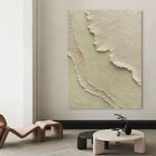 Textured Impasto Neutral Tone Abstract Painting