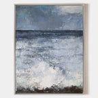Monochrome Seascape Oil Painting