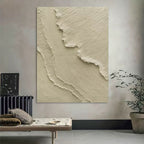Textured Impasto Neutral Tone Abstract Painting