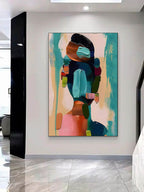 Diana Colorful Portrait Wall Art Painting