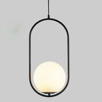 Arisha Modern Globe Metal/Glass Pendant Light, 3 Style