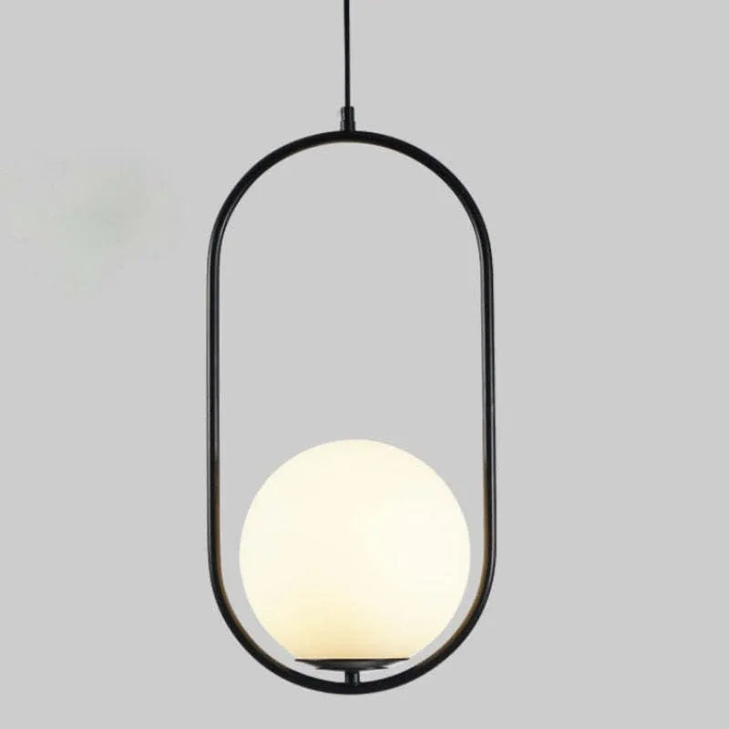 Arisha Modern Globe Metal/Glass Pendant Light, 3 Style