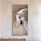 Ethereal White Horse Oil Painting