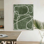 Green Abstract Organic Shapes Painting