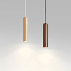 Muto Cylindrical Wood Pendant Light, for Bedroom & Kitchen Island