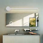 Arisha Minimalist Square Linear Metal/ Wall Lamp, Black/White