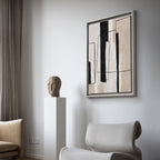 Geometric Monochrome Abstract Painting