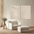 Monochrome Folded Paper Effect Oil Painting