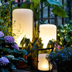 Ray Minimalist Glass/ Outdoor Landscape Pathway Light, White