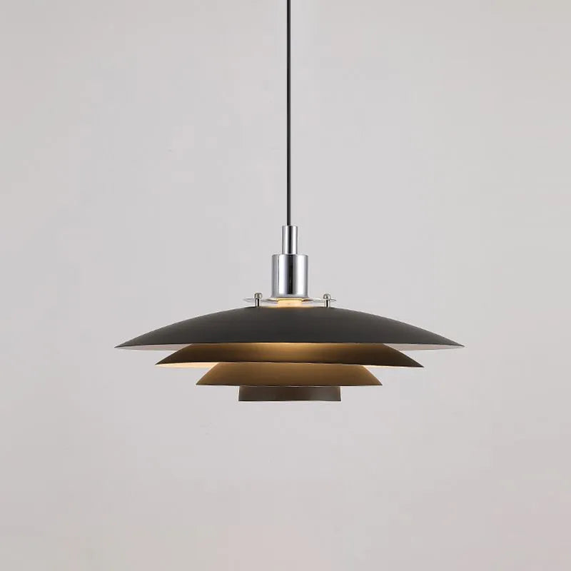 Nylo Contemporary Minimalist Frisbee Shaped Metal Pendant Light