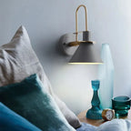 Valentina Vintage Horn Shape Metal Wall Lamp, Living room/Bedroom/Bathroom