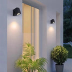 Artiq Modern Outdoor Rotatable Metal Spotlight Wall Lamp, Black