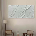 Plaster White Wave Texture Panoramic Painting