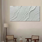 Plaster White Wave Texture Panoramic Painting