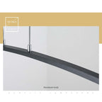Arisha Curved Linear Pendant Light for Dining Room, Black/White