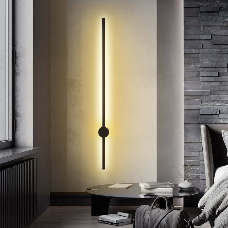 Arisha Modern Minimalist LED Wall Reading Lamp, Black