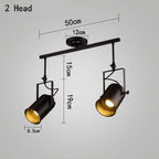 Silva Vintage Adjustable Semi-Flush Mount Ceiling Light, Black