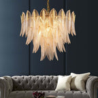 Kristy Modern Gold Feather Chandelier, 3 Style