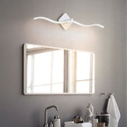 Arisha Minimalist Wave Linear Metal Wall Lamp, Black/White