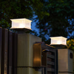 Ray Contemporary LED Rectangular Metal Outdoor Lamp, Black