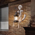 Epoch Anchor Lantern Wall Lamp, Vintage/Antique, Wood, Bedroom