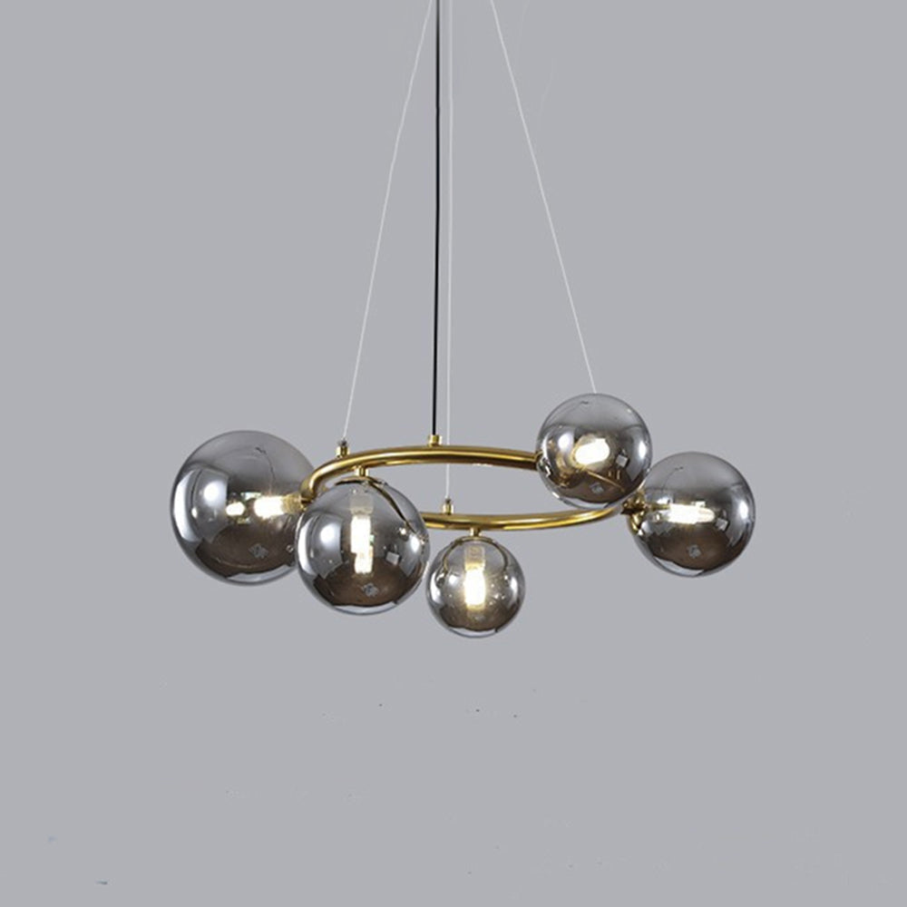 Valentina Modern Designe Wave Metal/Glass Pendant Light, White/Gold