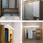 Muto Classic Wood Stretchable Mirror Vanity Bathroom Wall Lamp