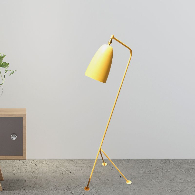 Morandi Modern Metal Cup Black Floor Lamp, Multi Colors
