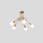 Arisha Modern Linear Curve Metal Ceiling Light, Dining Room/Living Room