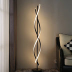 Mira Postmodern Linear Floor Lamp, Black/White