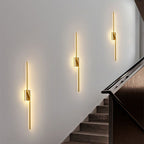 Arisha Luxury Curved Linear Metal Wall Lamp, Gold