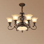 Arisha Retro Flower Pendant Light Metal Glass Living Room Bedroom