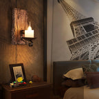 Epoch Wall Lamp Rectangular Vintage, Wood/Metal, Bedroom