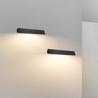 Ray Industrial Linear Metal Outdoor Wall Lamp, Black/White