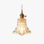 Valentina Art Deco Blown Brass & Glass Pendant Light, 7 Styles