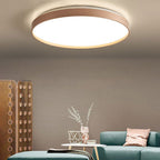 Arisha Minimalist Round Metal/ Flush Mount Ceiling Light, White/Coffee/Grey/Gold