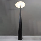 Salgado Modern Saucer Shaped Metal Floor Lamp,Black