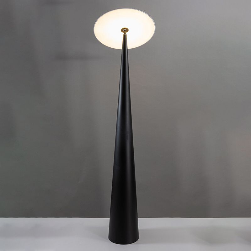 Salgado Modern Saucer Shaped Metal Floor Lamp,Black