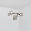Valentina Modern Designe Wave Metal/Glass Pendant Light, White/Gold