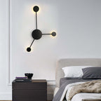 Arisha Modern Nordic Chessboard Metal Wall Lamp, Black