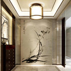 Arisha Modern Metal & Fabric Flush Mount Ceiling Light, 2 Style
