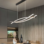 Arisha Modern Linear Metal Pendant Light, Black