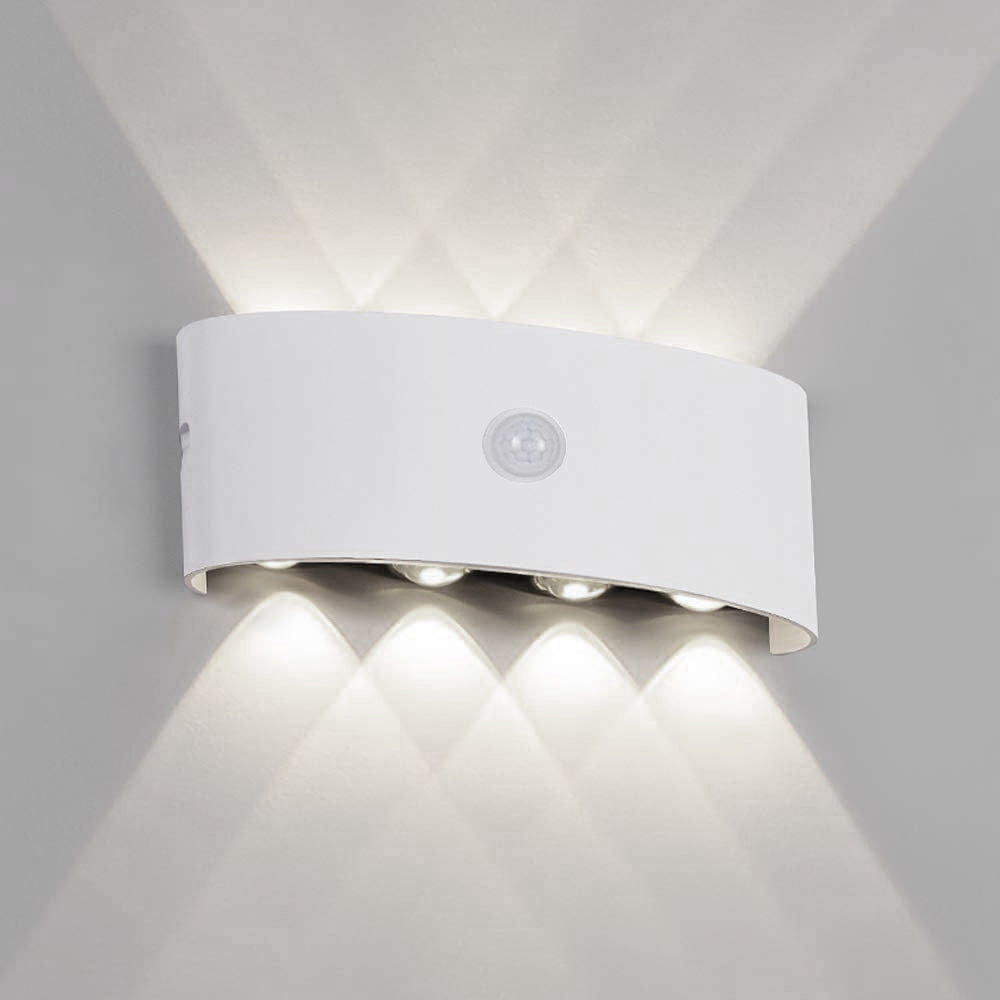 Ray Modern Simple Metal/ Fixtures Up And Down LED Light Wall Lamp, Black/White