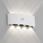 Ray Modern Simple Metal/ Fixtures Up And Down LED Light Wall Lamp, Black/White