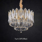 Arisha Luxury Feather Crystal Chandelier, Living Room