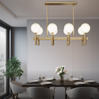 Kristy Design Ball Glass/Metal Pendant Light Gold White