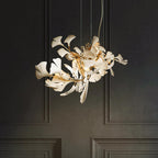 Olivia Luxury Ceramic Chandelier Large Foyer, Gingko leaf, Living Room