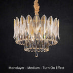 Arisha Luxury Feather Crystal Chandelier, Living Room