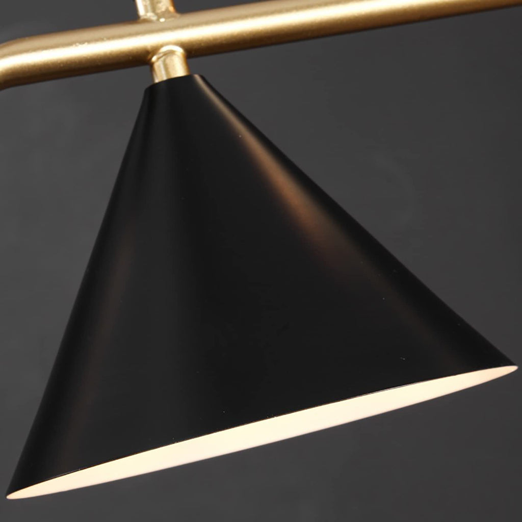 Arisha Modern LED Pendant Light Black/Gold Glass Living Room/Bedroom