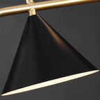 Arisha Modern LED Pendant Light Black/Gold Glass Living Room/Bedroom